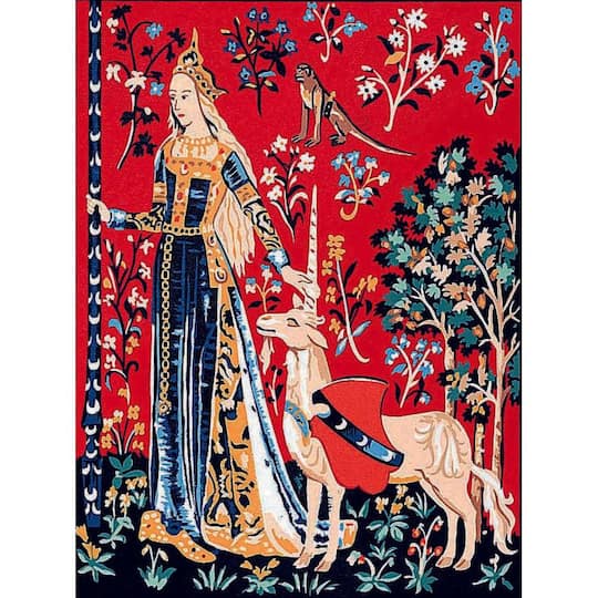Margot de Paris Lady Unicorn Touch Printed Tapestry Needlepoint Canvas